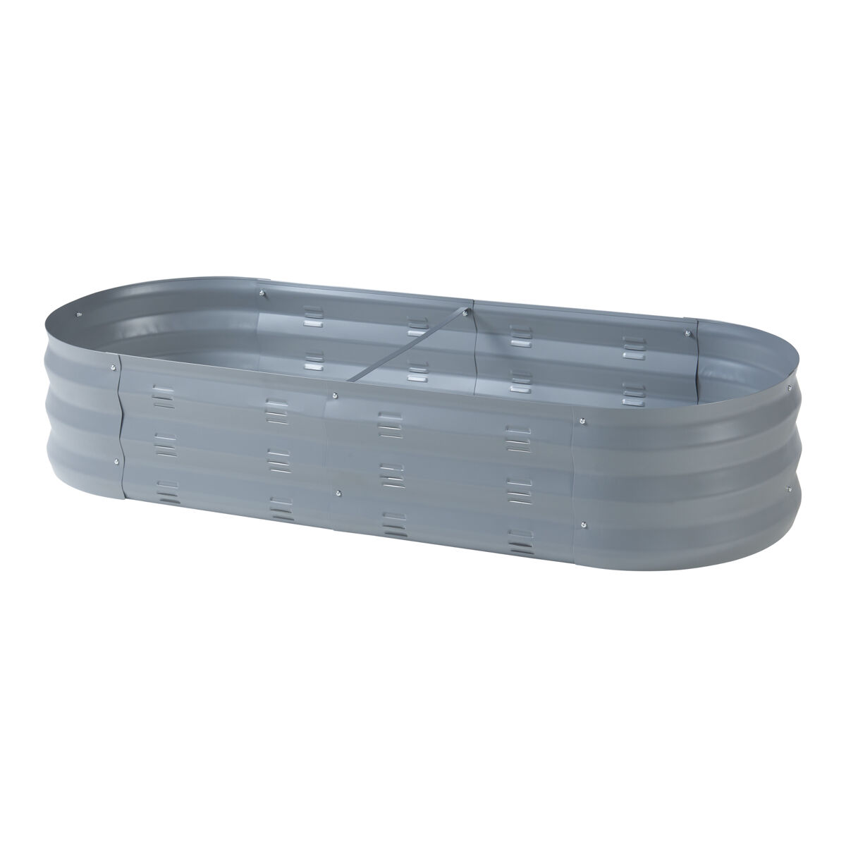 Huerta urbana alta alfedena oval em acier 129x50x25cm - antracite [casa.pro]