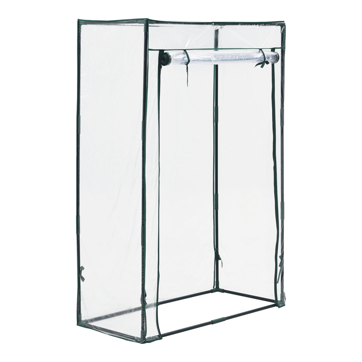 Estufa de jardim terzigno pvc aço 100x50x150 cm transparente [en.casa]