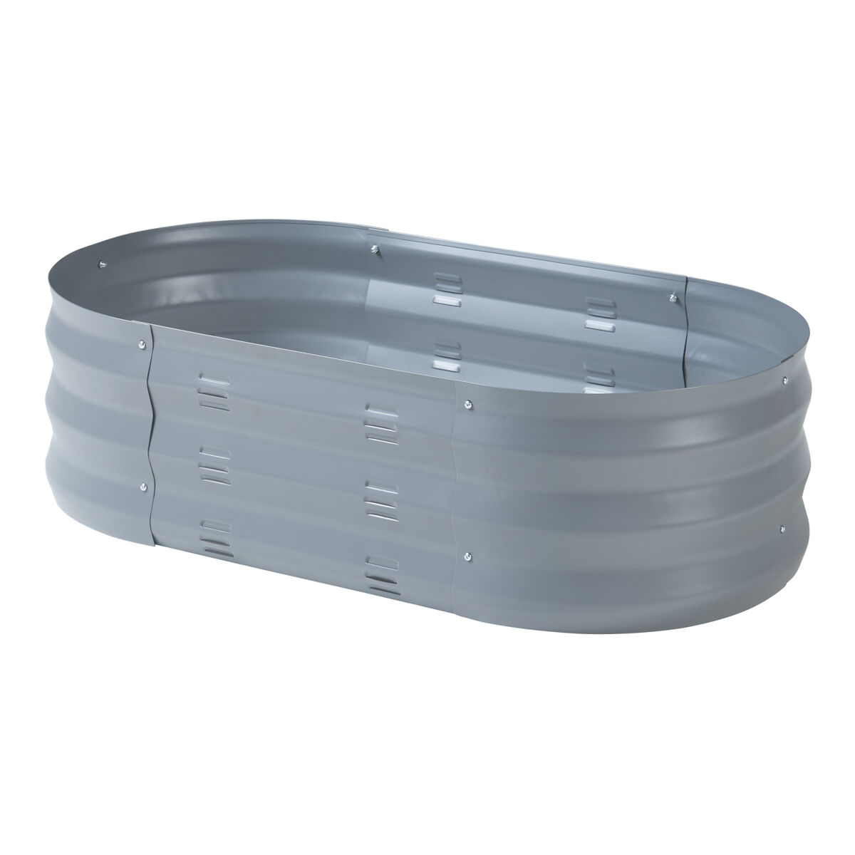 Huerta urbana alfedena oval aço 90x50x25cm - antracite [casa.pro]