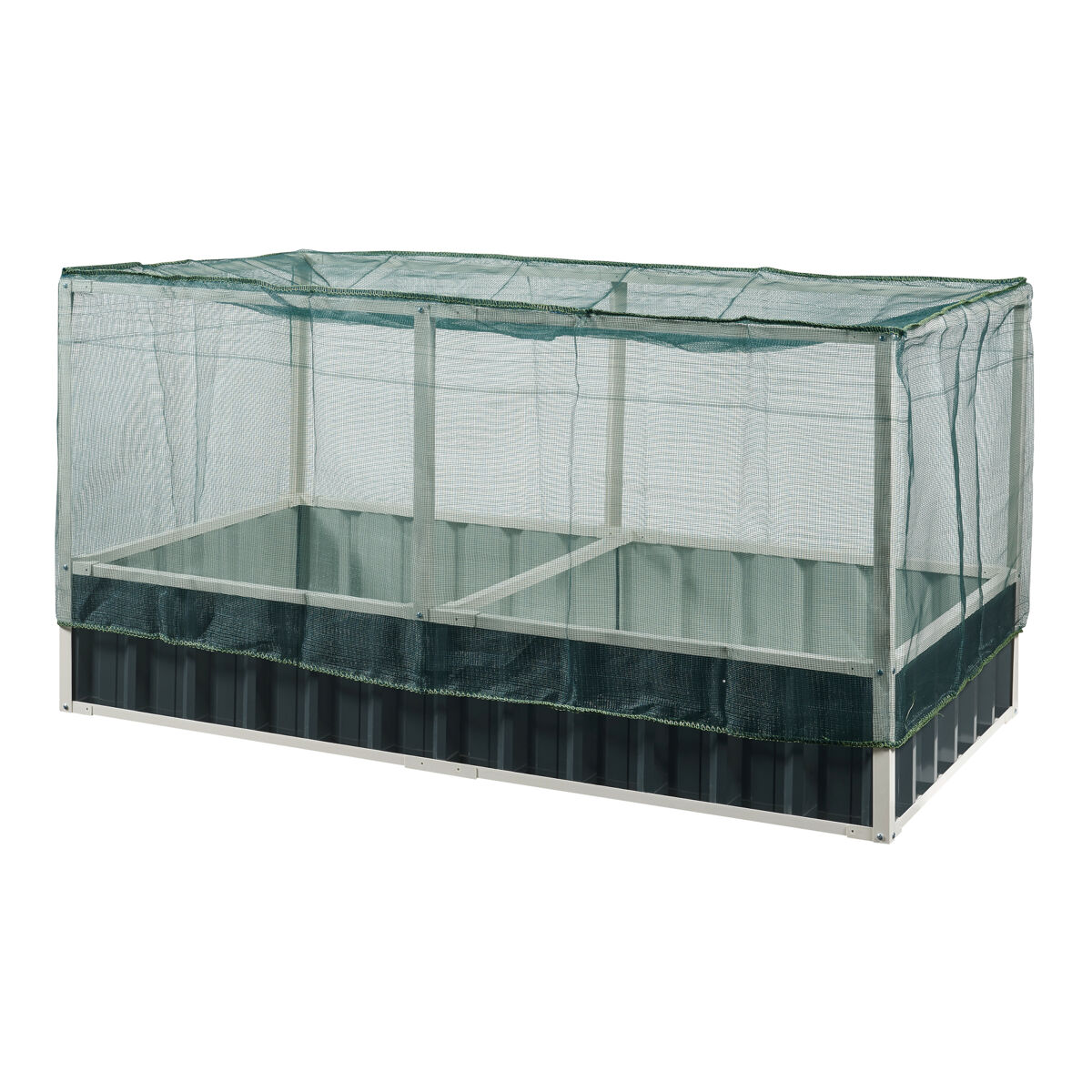 Huerta urbana alta alblasserdam com rede de aço 174x90x88cm - antracite [en.casa]