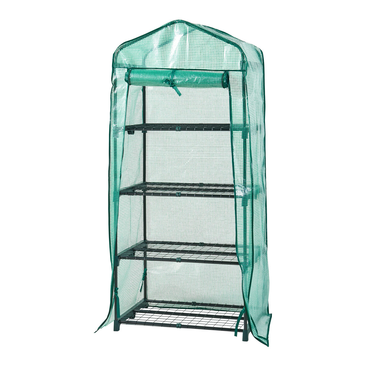 Estufa de chapa chaam com porta de aço e pe 158x69x49cm - verde [en.casa]