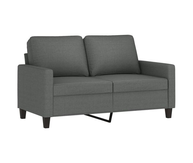 Vidaxl sofá de 2 lugares em tecido 120 cm cinzento-escuro