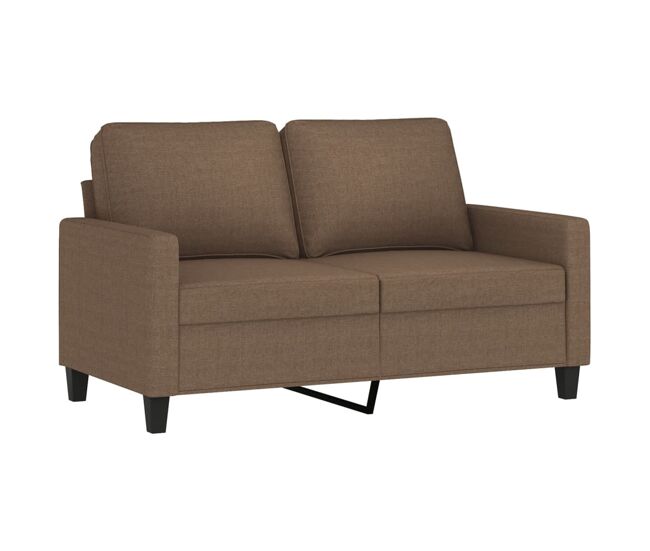 Vidaxl sofá de 2 lugares tecido 120 cm castanho