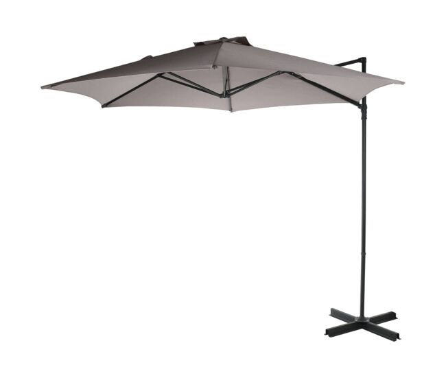 Well home - guarda-sol suspenso push up com base em cruz de aço