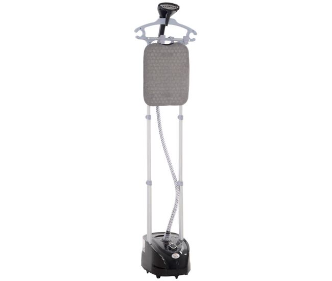 Homcom ferro de engomar a vapor para roupa 1800w temperatura ajustável em 11 níveis ferro de engomar vertical com barra dupla depósito de 2 l