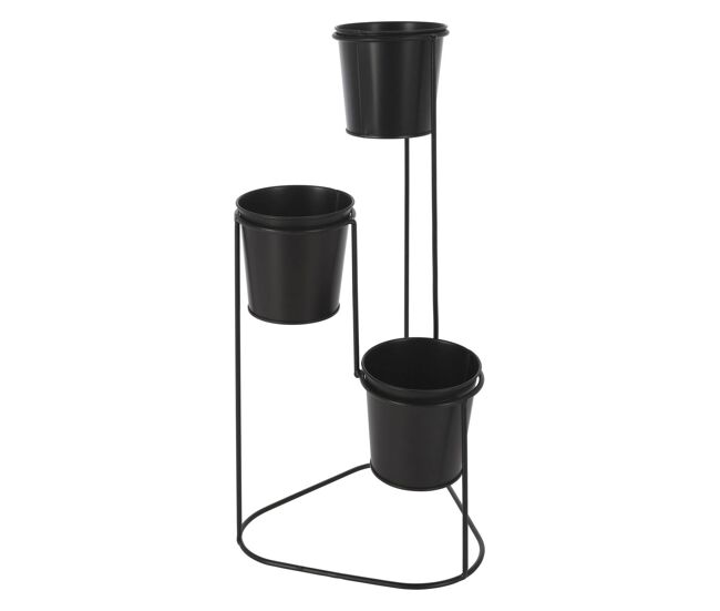 Well home - vaso de metal com 3 vasos emoldurados