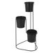 WELL HOME - Vaso de metal com 3 vasos emoldurados WELL HOME - Vaso de metal com 3 vasos emoldurados Preto