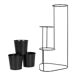 WELL HOME - Vaso de metal com 3 vasos emoldurados WELL HOME - Vaso de metal com 3 vasos emoldurados Preto