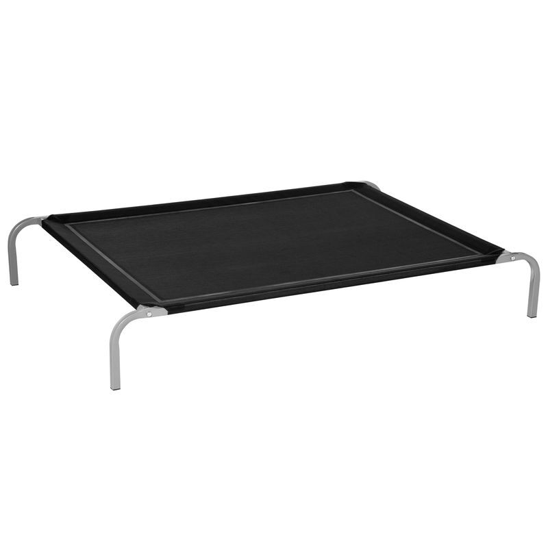 Pawhut cama elevada para cães e gatos cama transpirável para animais de estimação para dormir e relaxar com estrutura de aço para interior e exterior