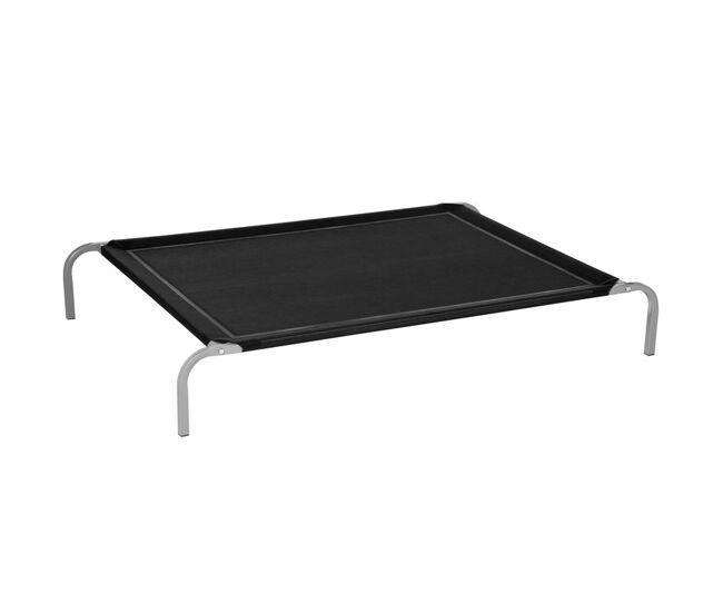 Pawhut cama elevada para cães e gatos cama transpirável para animais de estimação para dormir e relaxar com estrutura de aço para interior e exterior