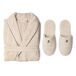 Conjunto Scalpers Roupão e Chinelos em 100% algodão Conjunto Scalpers Roupão e Chinelos em 100% algodão Bege