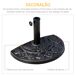 Base Chapéu de Sol Resina e Aço Outsunny Base Chapéu de Sol Resina e Aço Outsunny Multicor