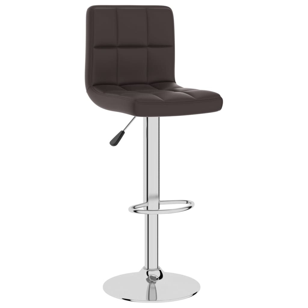 Vidaxl banco de bar couro artificial castanho