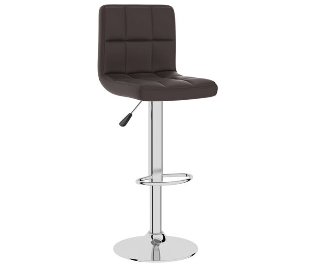 Vidaxl banco de bar couro artificial castanho