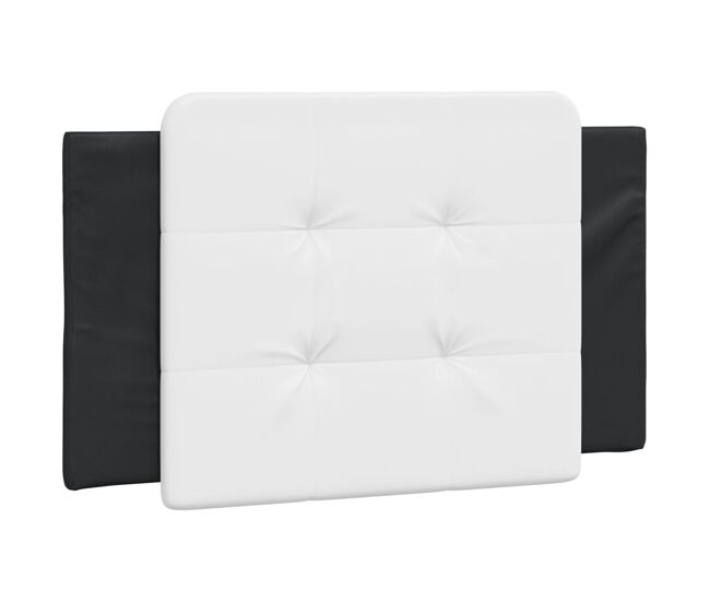 Vidaxl almofadão de cabeceira zadar 80 cm couro artificial preto e branco