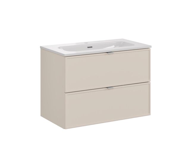 Móvel de toucador individual alba cachemire 80cm com lavatório embutido