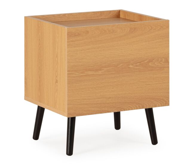 Mesa de cabeceira siren 1 gaveta cor carvalho