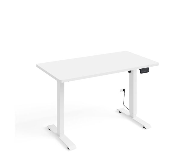 Secretária électrique 120 cm ergo blanc