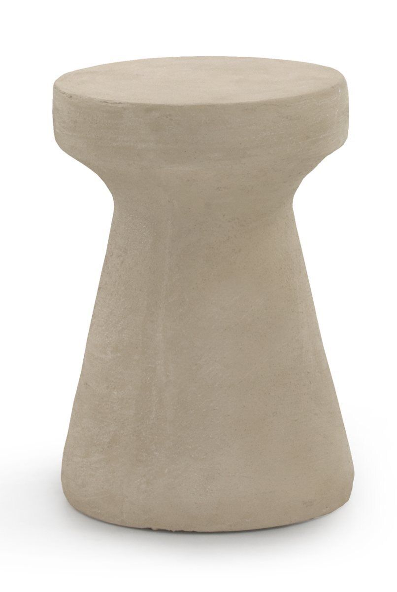 Mesa de apoio de cimento poliresina cor de areia