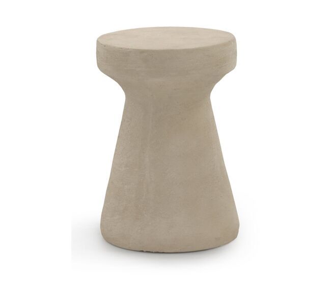 Mesa de apoio de cimento poliresina cor de areia
