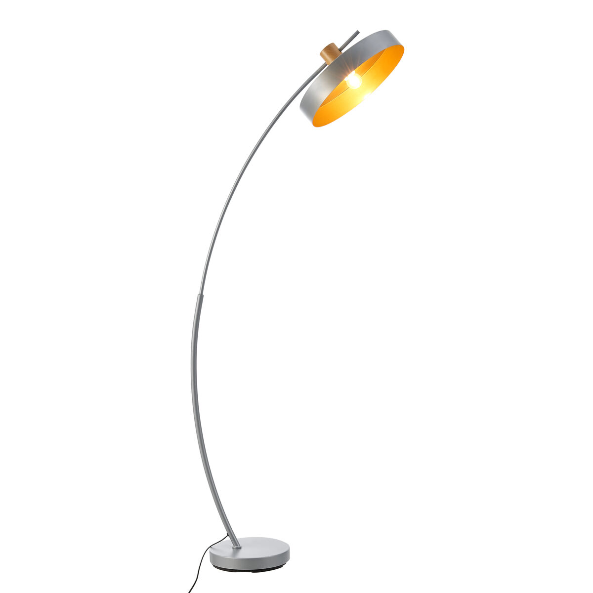 Candeeiro de pé moderno stafford 1x e27 60 w metal 159 x 75 x 35 cm - cinzento [lux.pro] [lux.pro].
