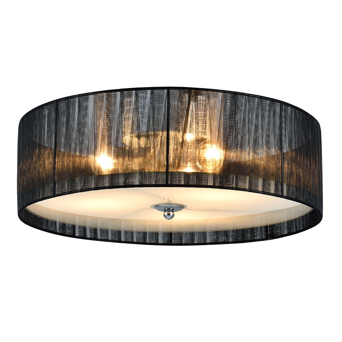 [lux.pro] candeeiro de teto - iluminação suspensa - preto/branco (3 x e27) - candeeiro de teto