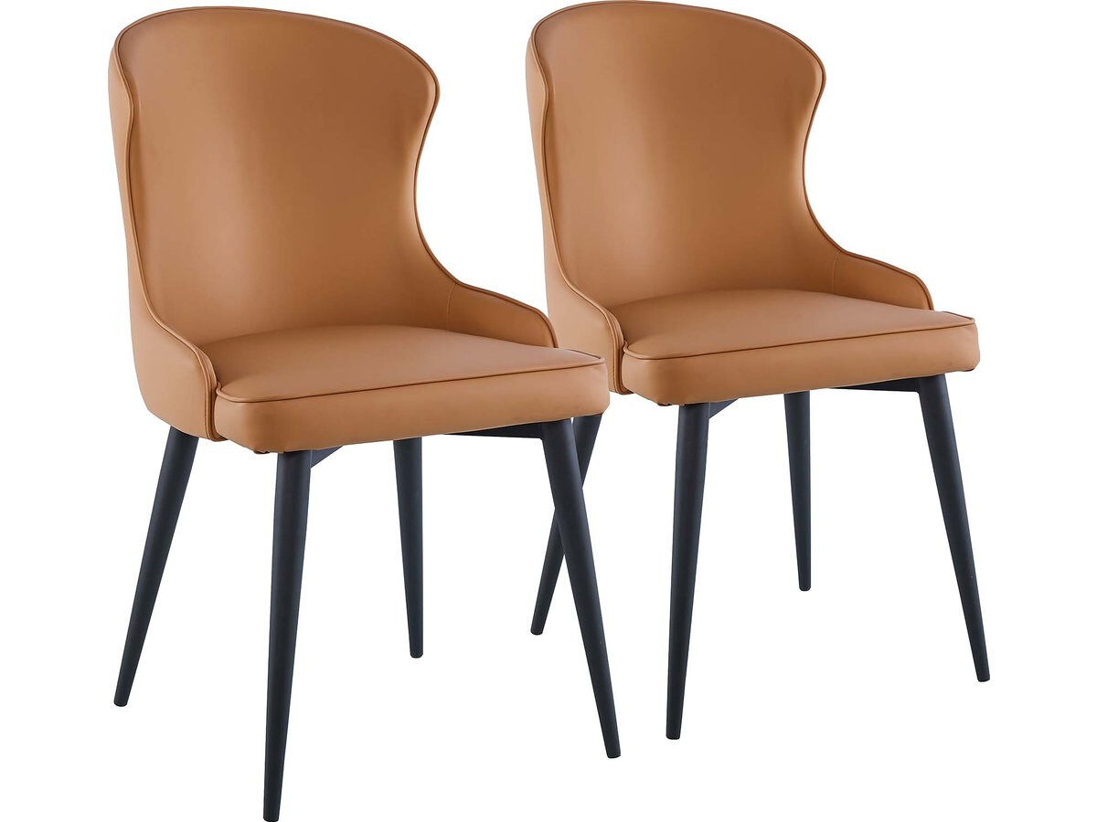 Lote de 2 chaises "tina" - marron