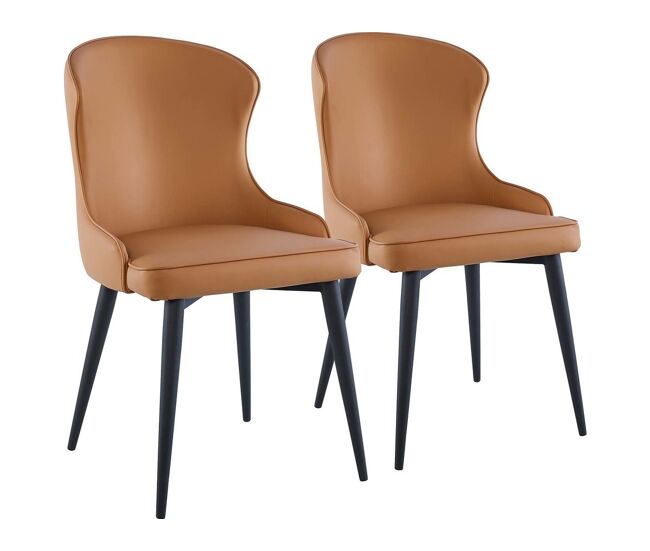 Lote de 2 chaises "tina" - marron