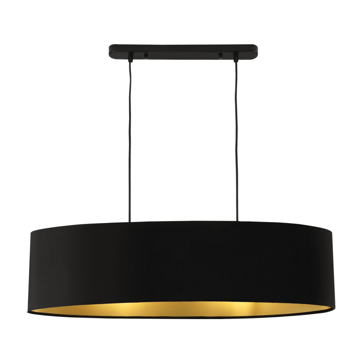 [lux.pro] candeeiro suspenso - moderno - design - altura 132 cm - iluminação de interior - luz eficaz - preto - 2x e27