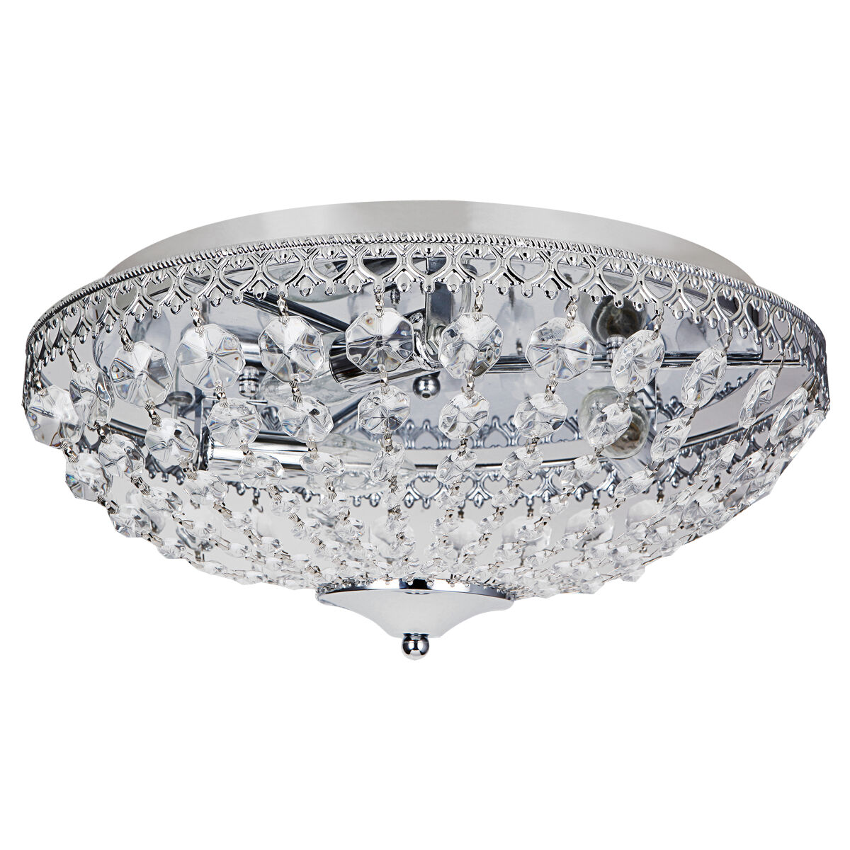 Candeeiro de teto [lux.pro] - candeeiro suspenso - sparkling art crystals (3 x e14) - cromado