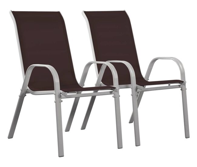 Poltrona de jardim textilene "cordoba" - fénix - taupe - kit de 2