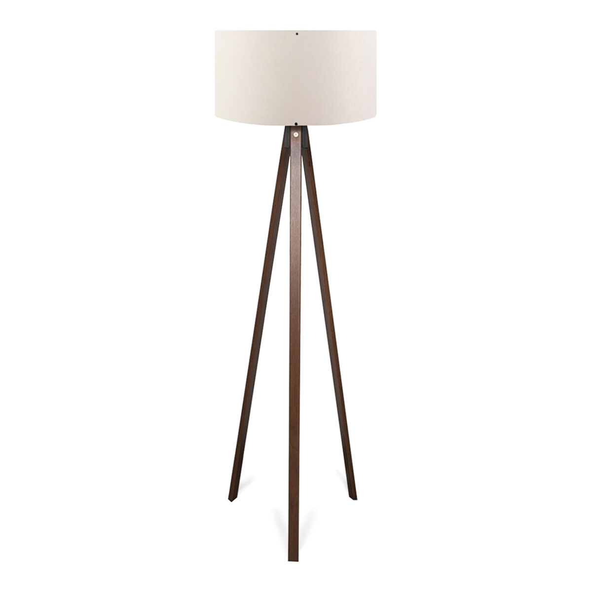 Candeeiro de pé tripé newport 1xe27 20 w mdf têxtil 21 x ø 38 cm efeito madeira / creme [lux.pro] [lux.pro].