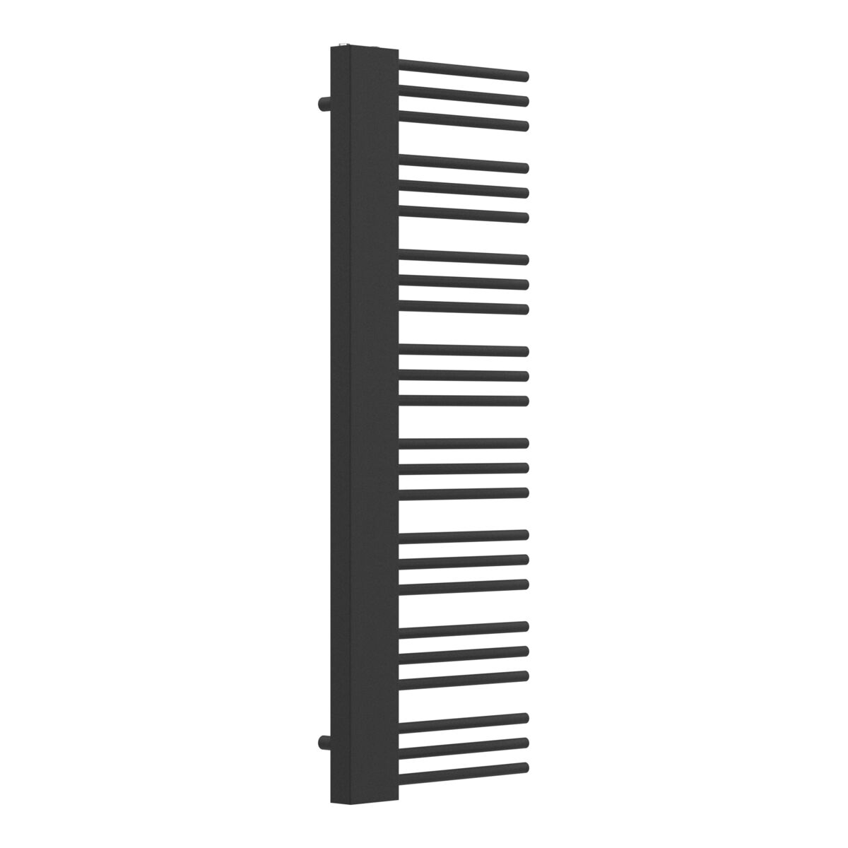 Radiador toalheiro de parede kviteseid 24 tubos 558 w aço 146x45 cm - preto [neu.haus]