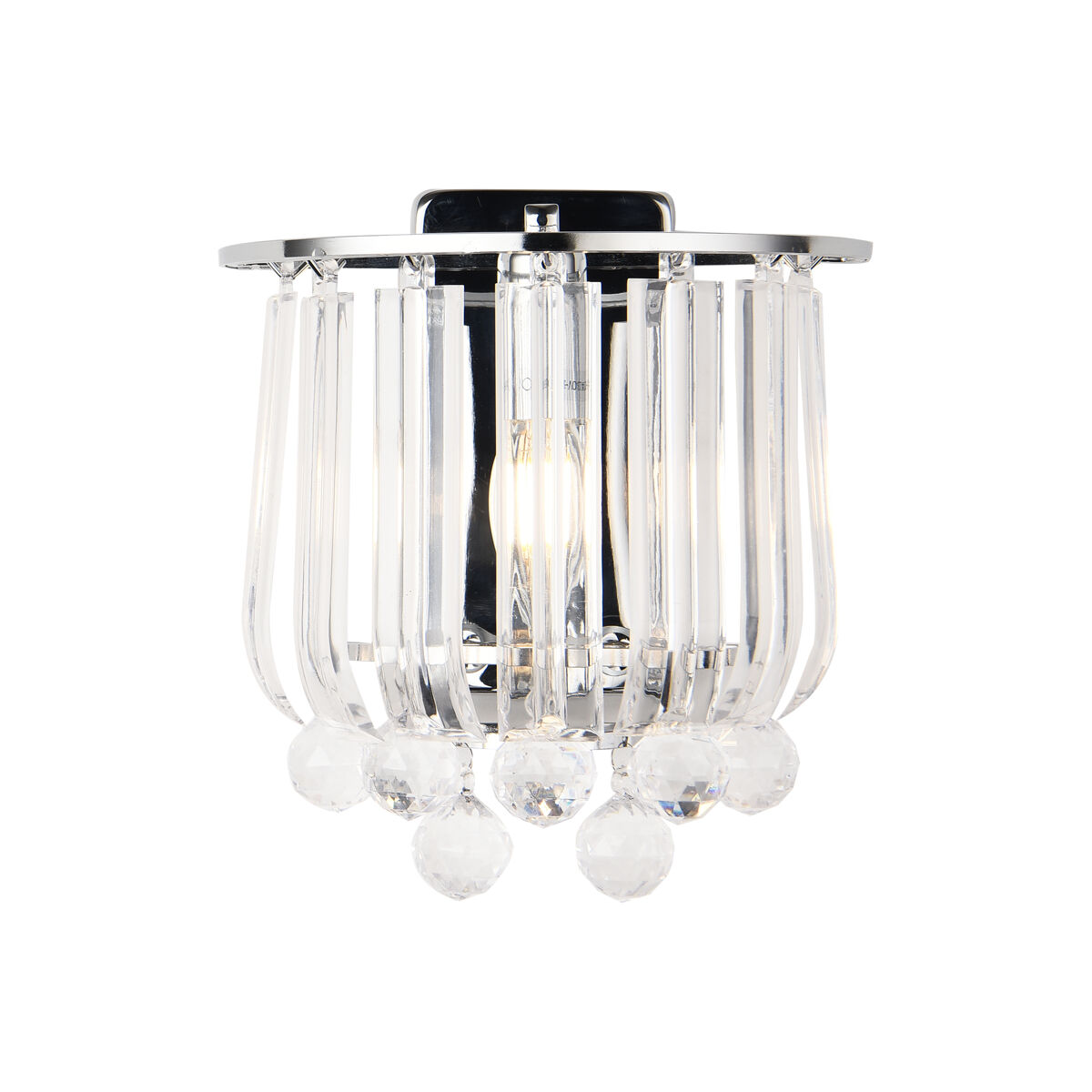 Candeeiro de parede alnwick 1x e14 40 w metal-plástico 24x22x15cm - cromado[lux.pro]