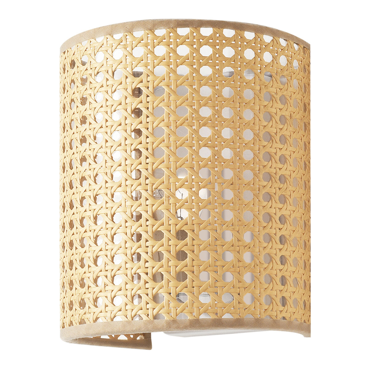 Candeeiro de parede ascot 1x e27 metal-plástico 20x16x12 cm - efeito rattan[lux.pro]