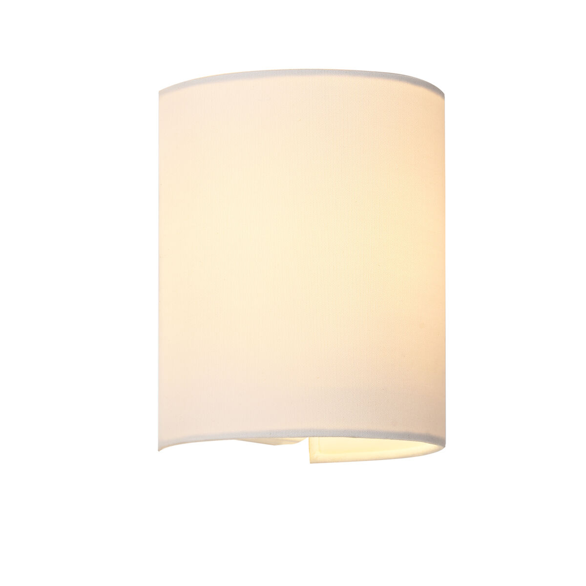 Candeeiro de parede brüssel - 20 x 17,5 x 13 cm - luz bidirecional - tecido - branco [lux.pro].