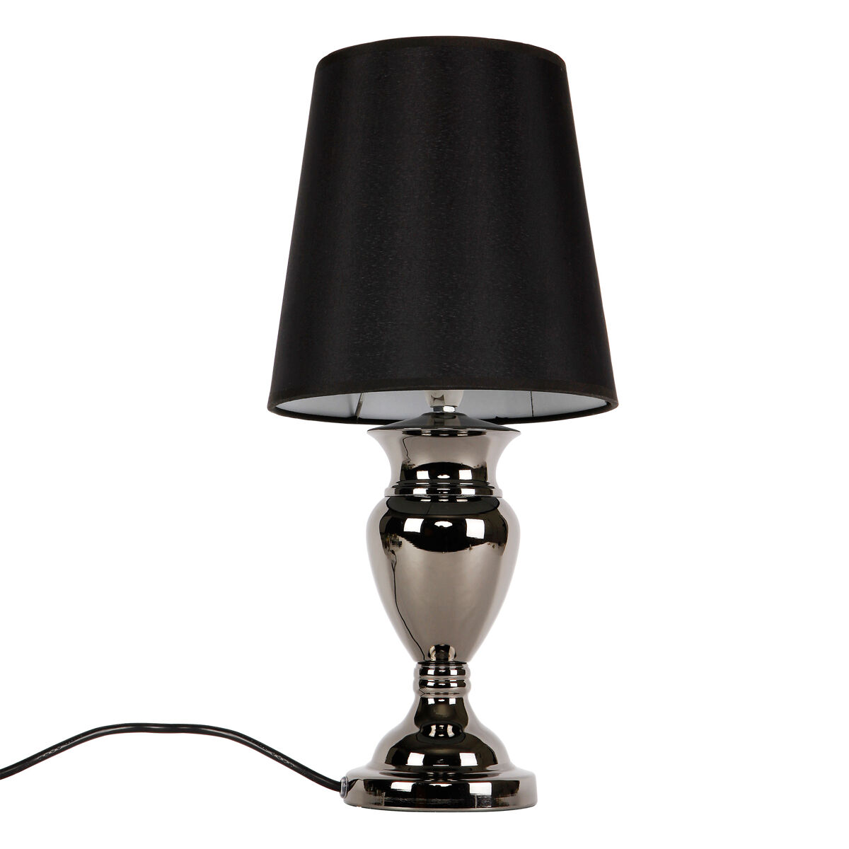 Candeeiro de mesa - ø 22 cm (1 x e14) - design - preto - modelo: bochum [lux.pro].