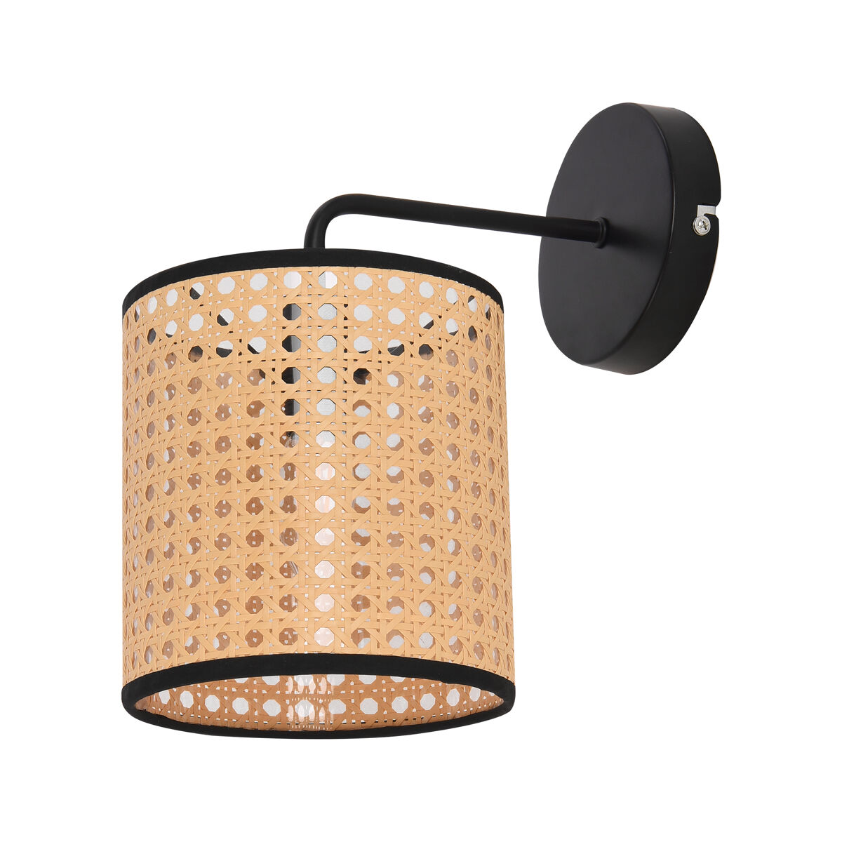 Candeeiro de parede moderno southend 1x e14 40 w metal-plástico 25 x ø 16 cm - preto e bege [lux.pro] [lux.pro].