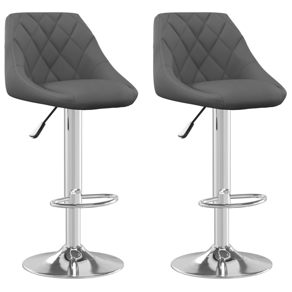 Vidaxl bancos de bar 2 pcs veludo cinzento-escuro