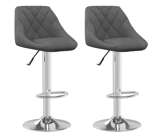 Vidaxl bancos de bar 2 pcs veludo cinzento-escuro