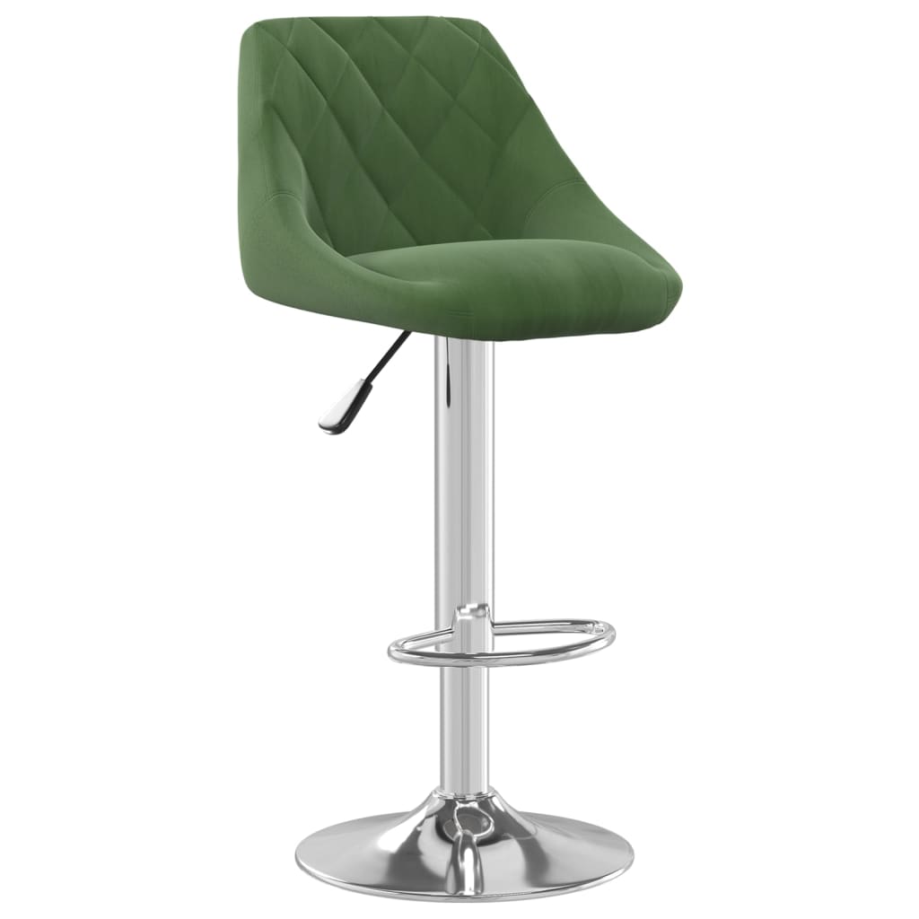 Vidaxl banco de bar veludo verde-escuro