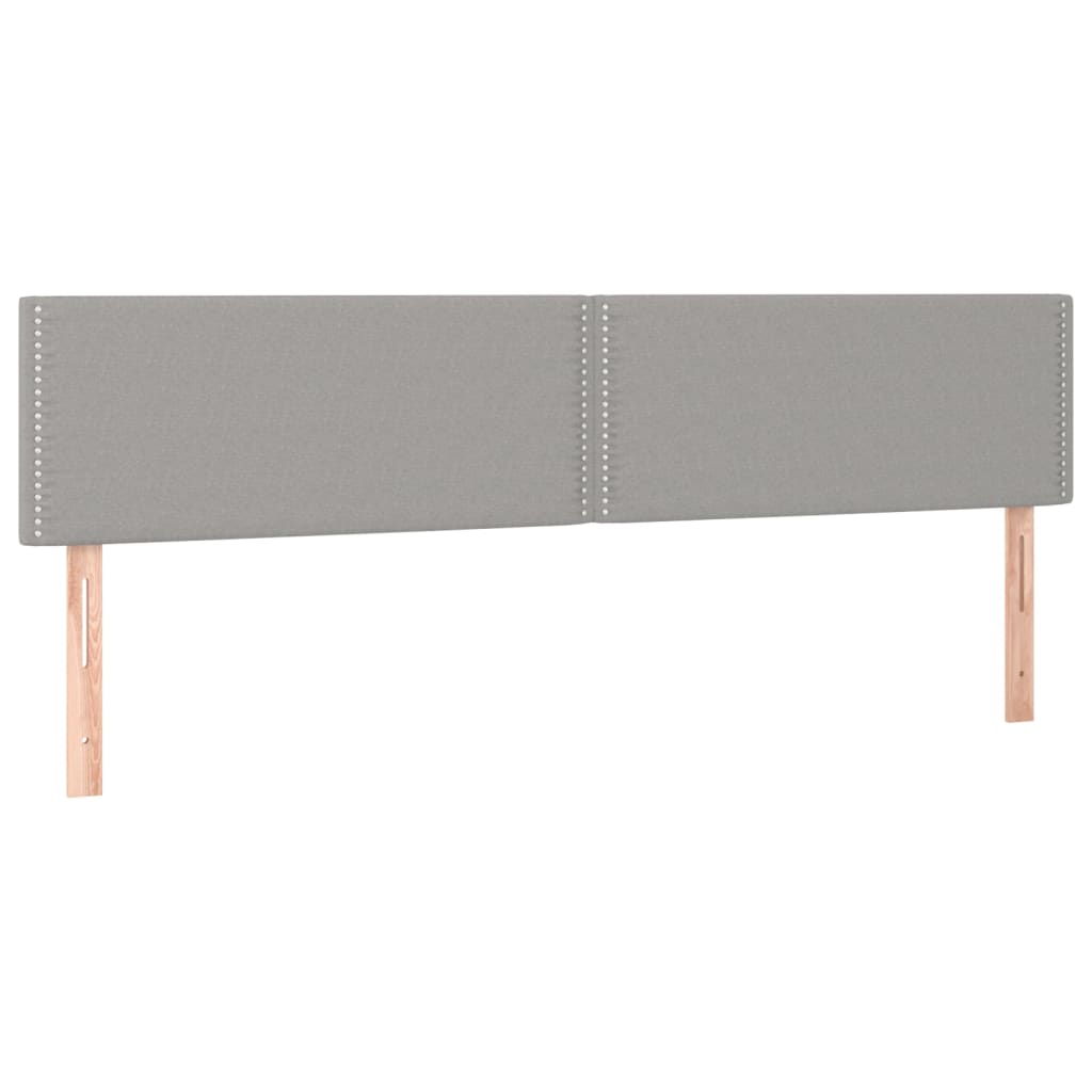Vidaxl cabeceira de cama 2 pcs tecido 90x5x78/88 cm cinzento-claro