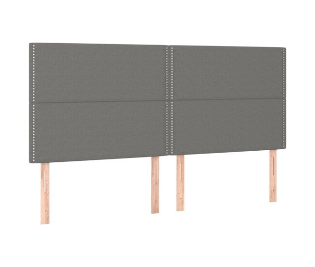 Vidaxl cabeceira cinza escuro 180x5x118/128 cm tecido