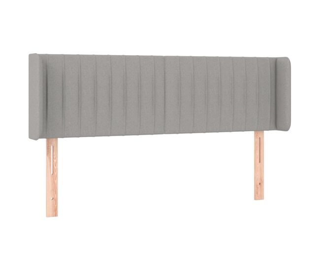 Vidaxl cabeceira de cama c/ abas tecido 147x16x78/88 cm cinzento-claro