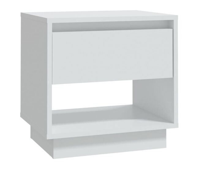Vidaxl mesa de cabeceira 45x34x44 cm contraplacado branco
