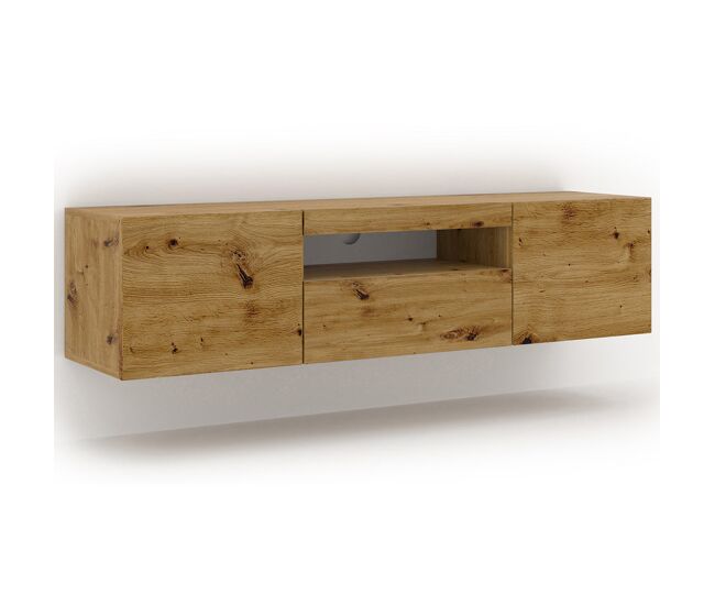 Móvel para televisão de parede aurus wood com 3 portas 150 cm