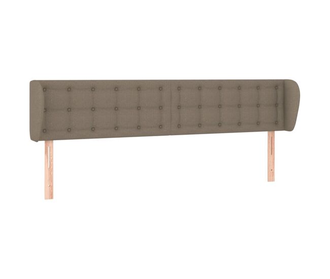 Vidaxl cabeceira cama abas tecido 203x23x78/88 cm cinzento-acastanhado