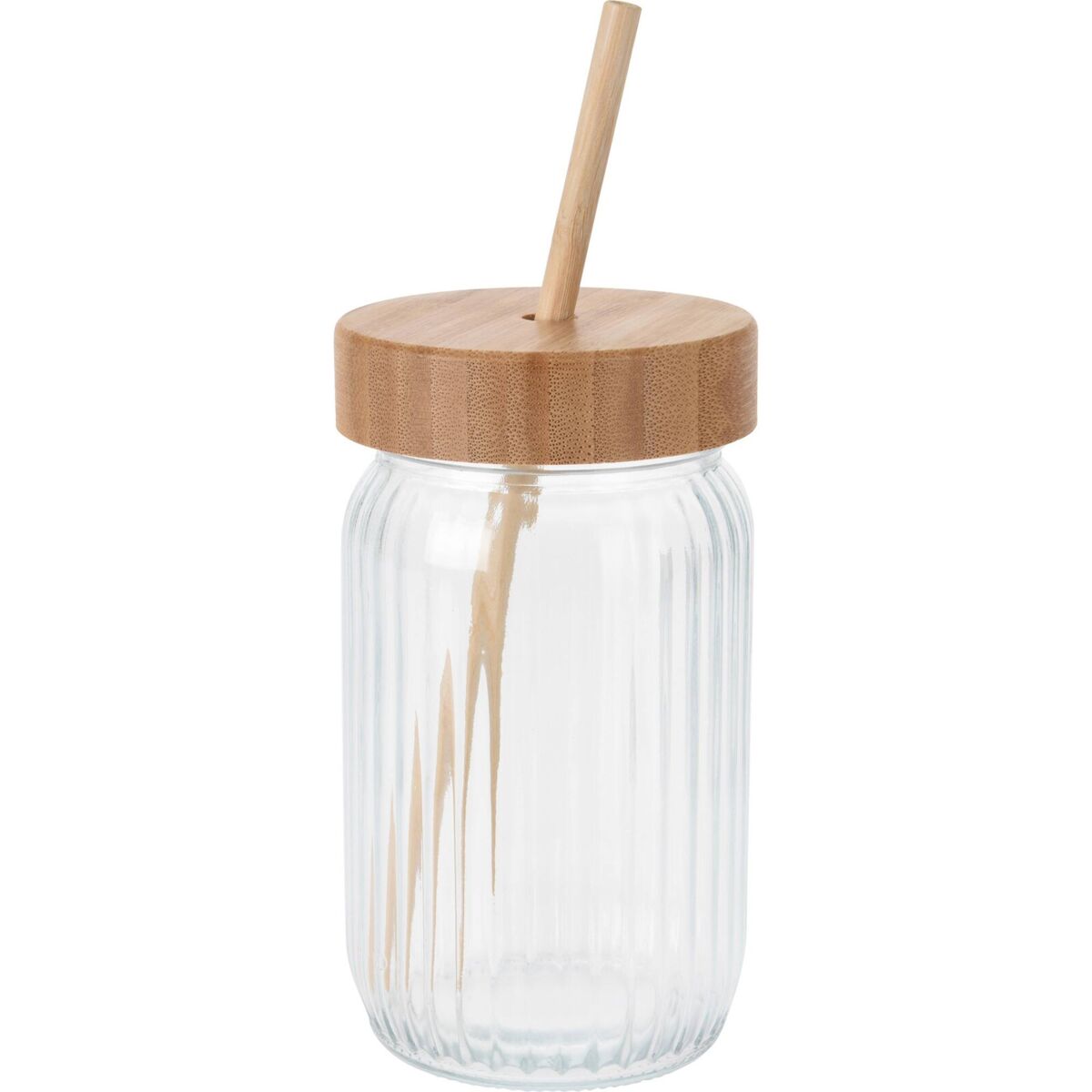 WELL HOME - Copo de vidro com tampa de bambu