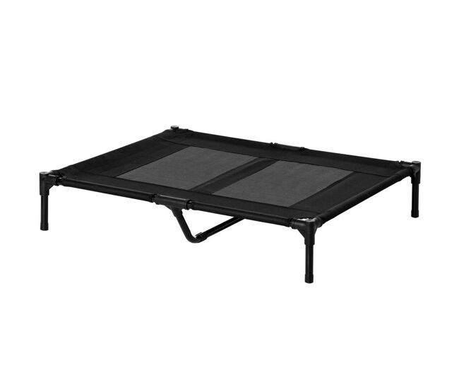 Pawhut cama elevada para cães cama de animais de estimação com malha transpirável e tecido oxford para exterior interior jardim terraço 92x76x18 cm