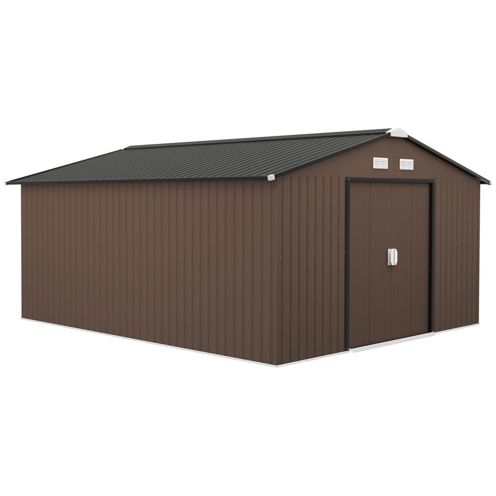 Abrigo de Exterior Aço Galvanizado e PP Outsunny